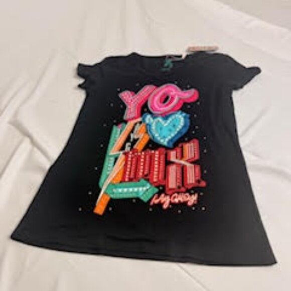 ¡Ay Güey! Graphic T-Shirt  “Yo ❤️ México” Neon Letters | Black | WMS XL NWT - Picture 1 of 10